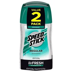 Speed Stick Men's Deodorant, Regular - 3 oz Twin Pack