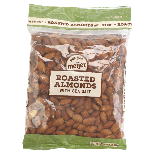 slide 1 of 5, Fresh from Meijer Roasted Almonds with Sea Salt, 16 oz