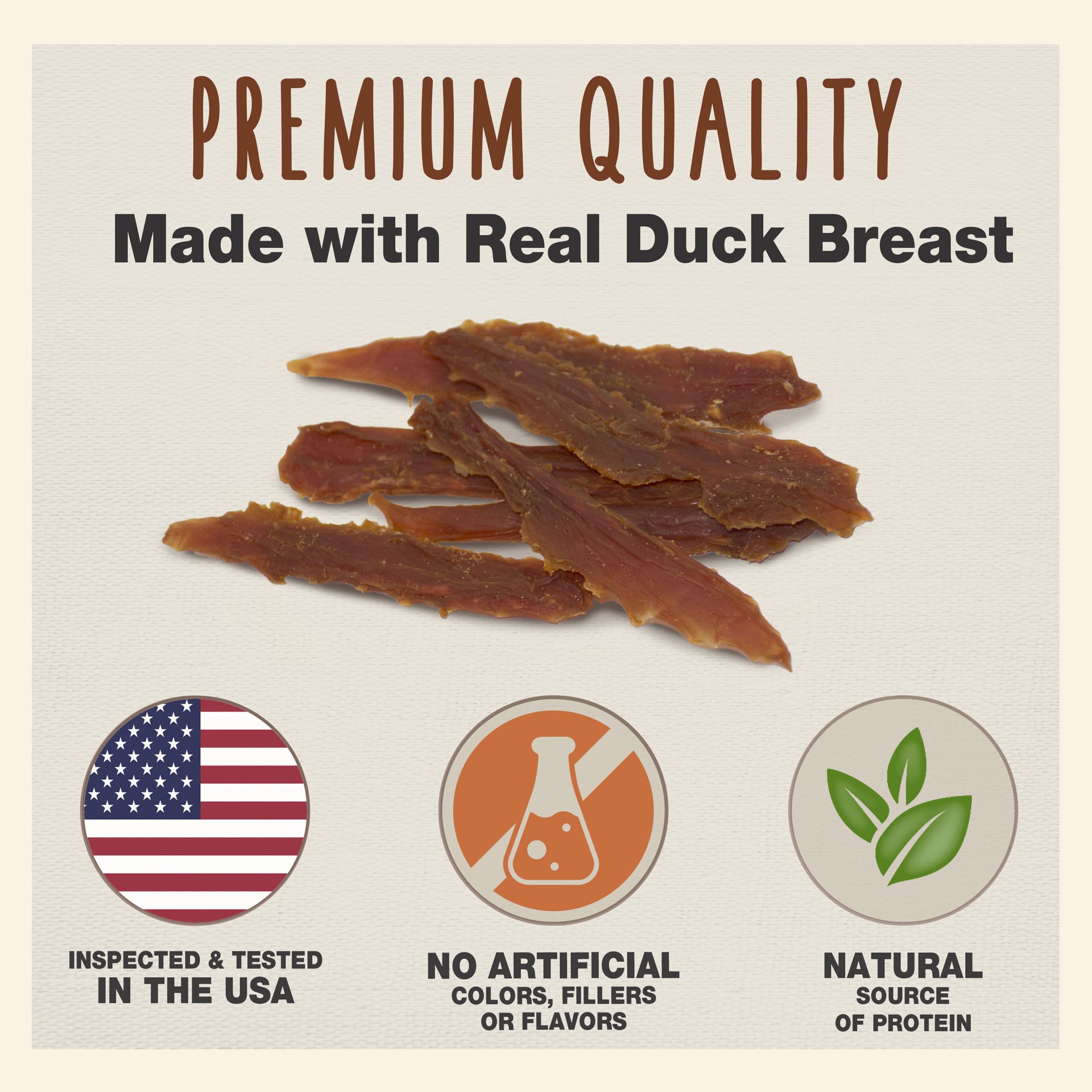 slide 2 of 10, Cadet Gourmet Duck Breast Treats for Dogs 14 Ounce, 1 ct