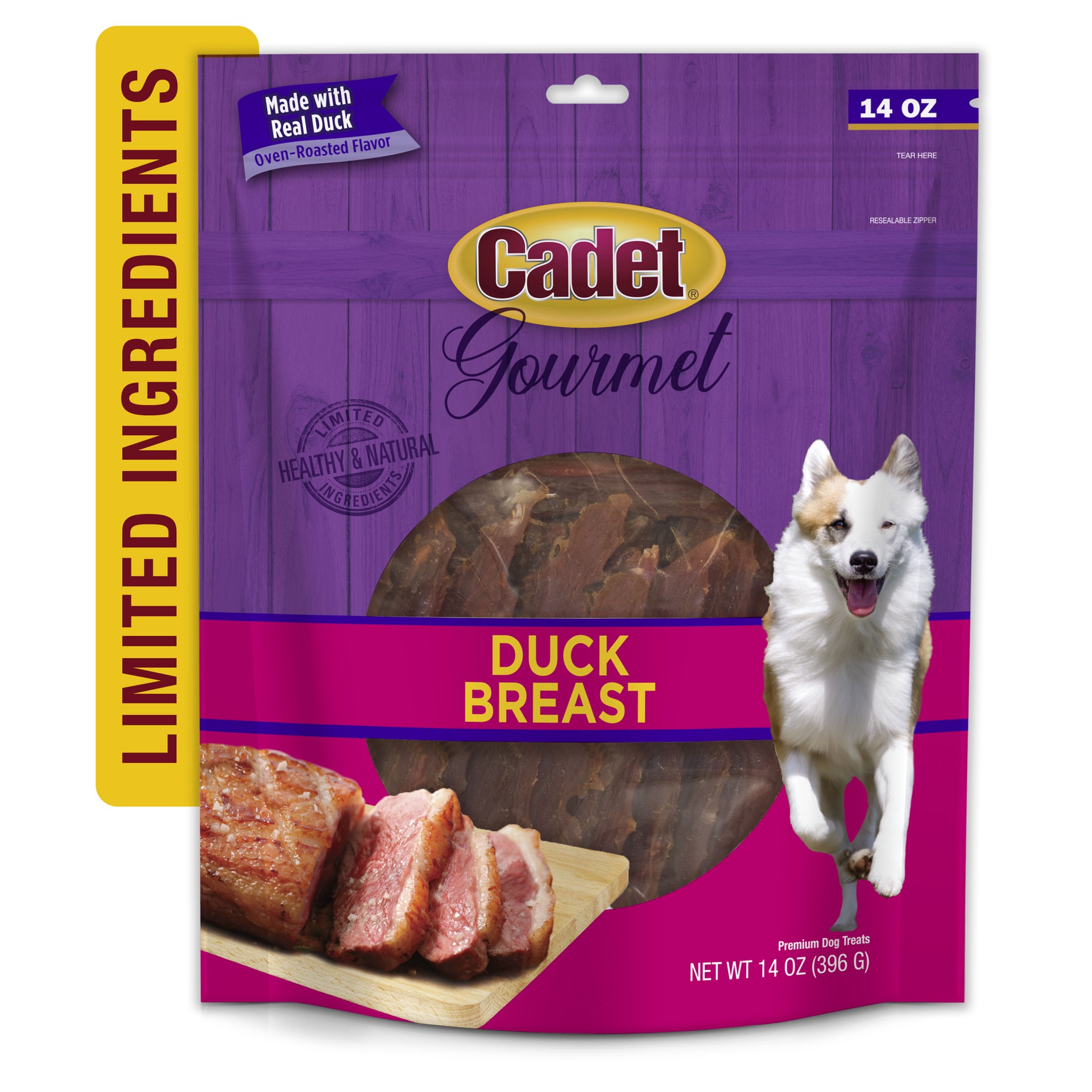 slide 10 of 10, Cadet Gourmet Duck Breast Treats for Dogs 14 Ounce, 1 ct