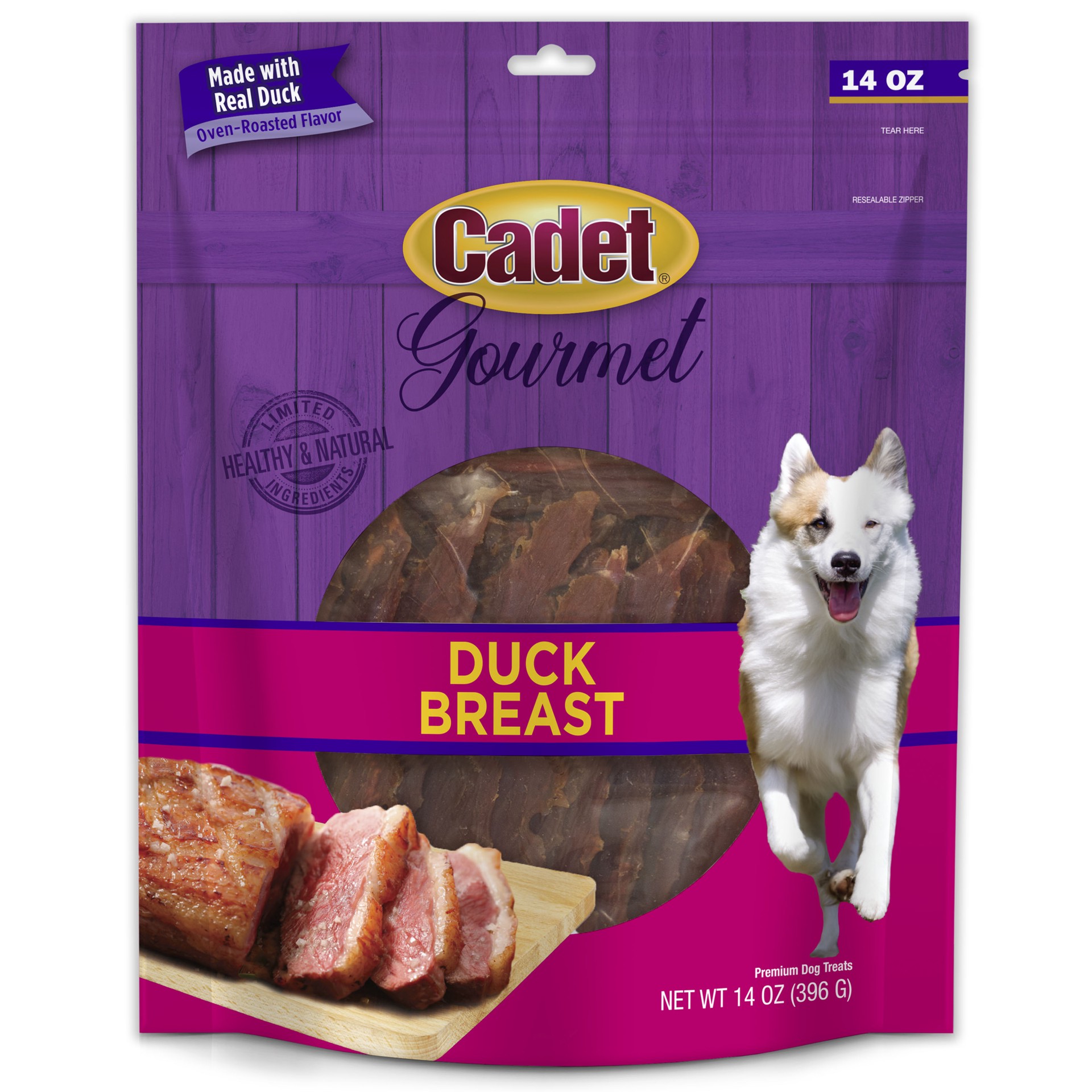 slide 1 of 10, Cadet Gourmet Duck Breast Treats for Dogs 14 Ounce, 1 ct