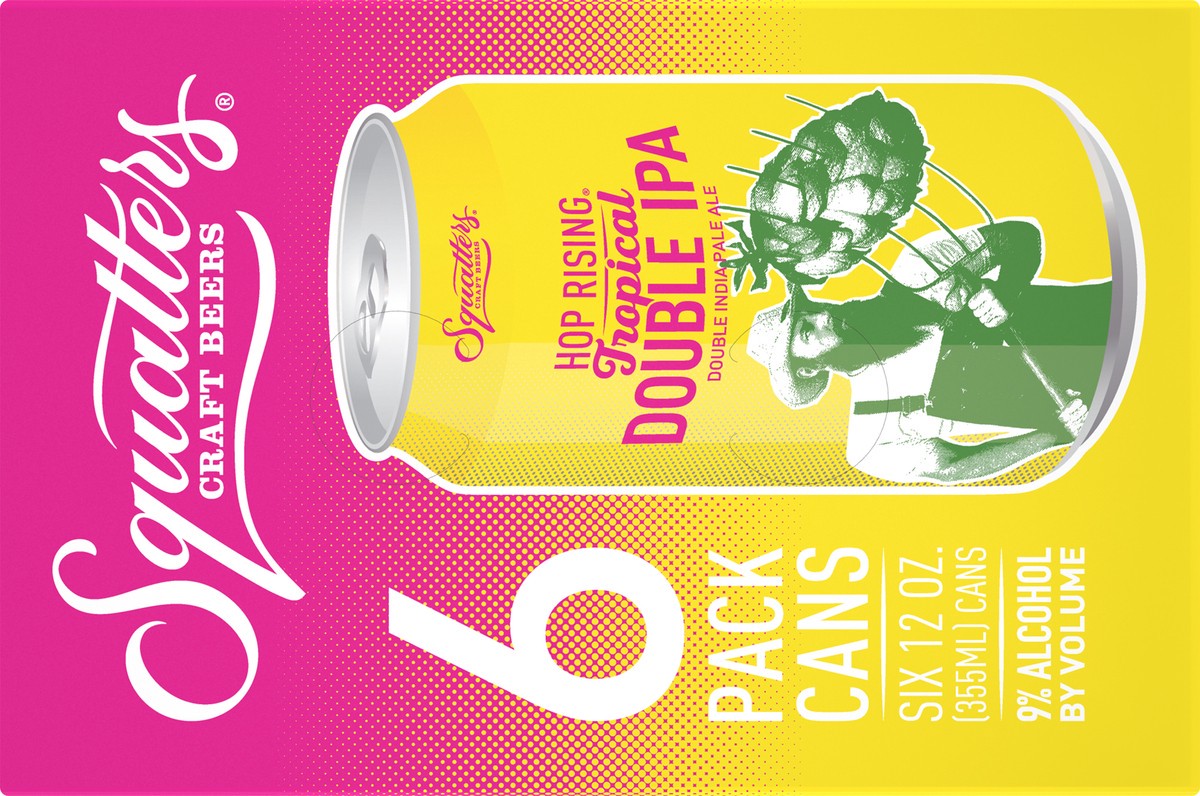 slide 2 of 6, Squatters Tropical Hop Rising Double IPA 6 Pack 12 oz can, 12 oz