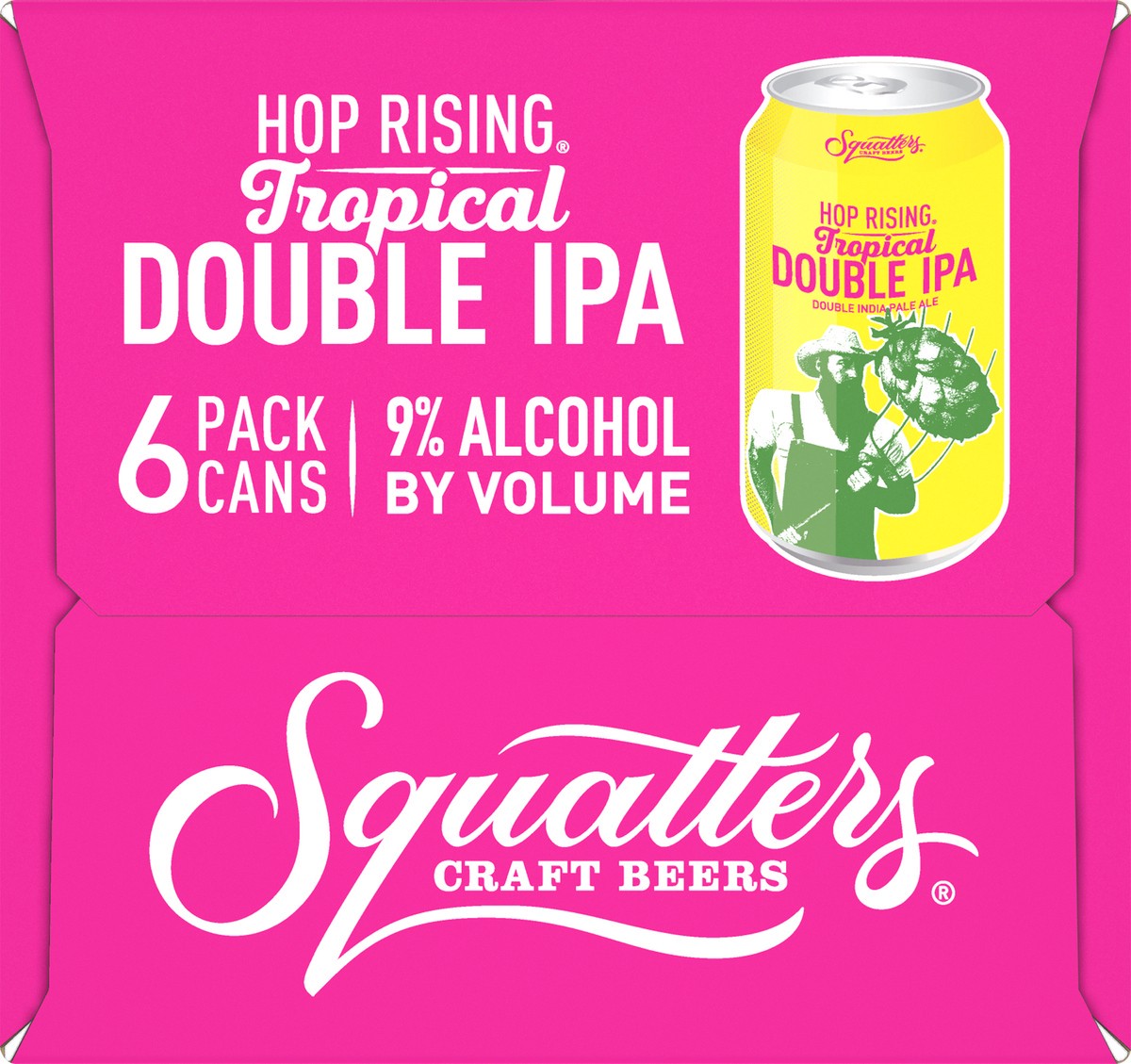 slide 3 of 6, Squatters Tropical Hop Rising Double IPA 6 Pack 12 oz can, 12 oz