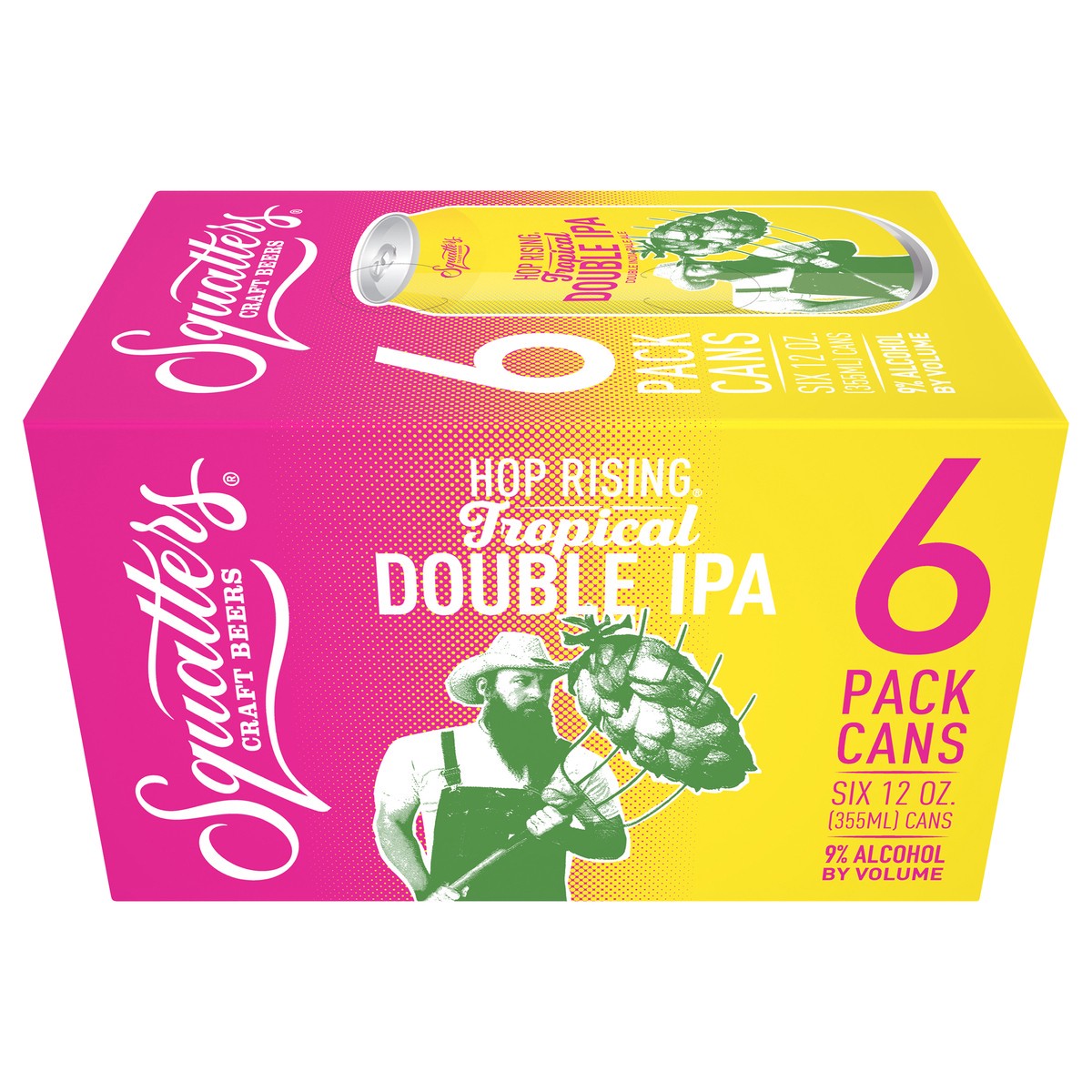 slide 1 of 6, Squatters Tropical Hop Rising Double IPA 6 Pack 12 oz can, 12 oz