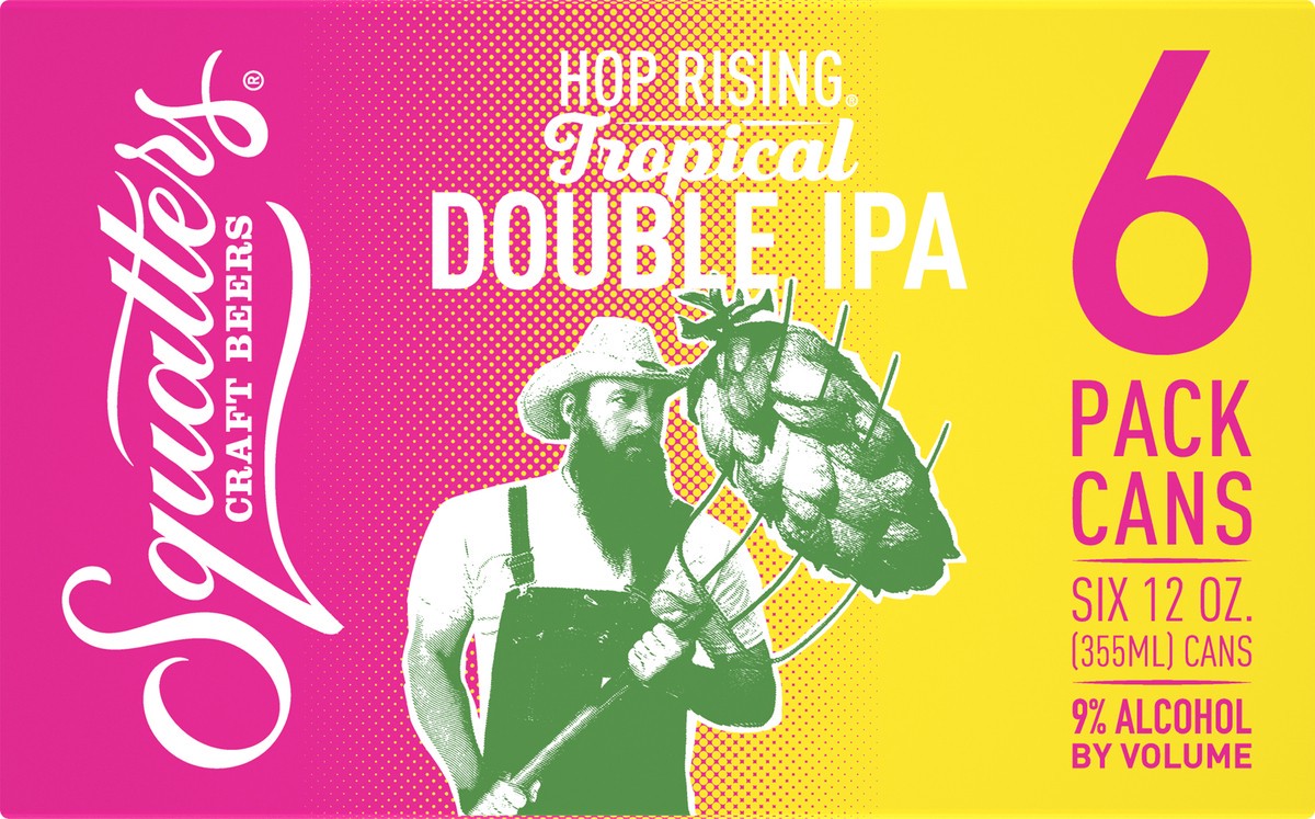 slide 5 of 6, Squatters Tropical Hop Rising Double IPA 6 Pack 12 oz can, 12 oz