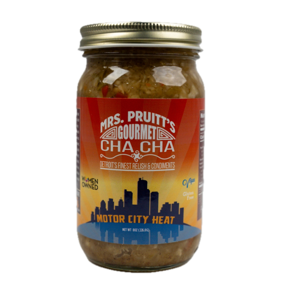 slide 1 of 1, Mrs. Pruitts Gourmet Cha Cha Motor City, 8 oz