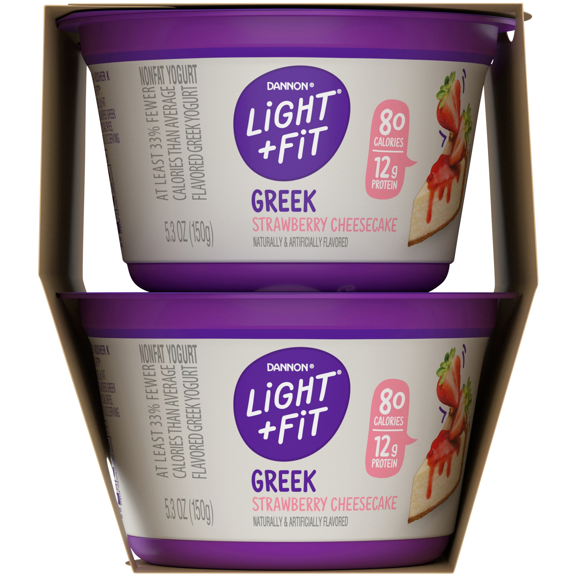 Light + Fit Nonfat GlutenFree Strawberry Cheesecake Greek Yogurt Cups