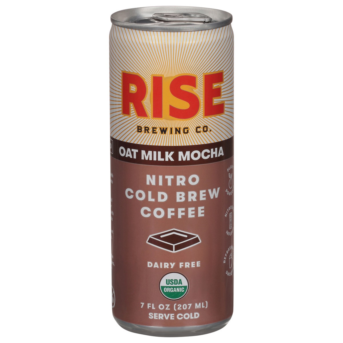 slide 1 of 14, RISE Brewing Co. RISE Oat Milk Mocha Nitro Cold Brew Latte - 7 fl oz, 7 fl oz