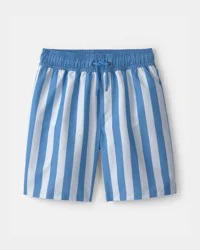 Carters Boys Striped Swim Trunks - Blue Multi 10