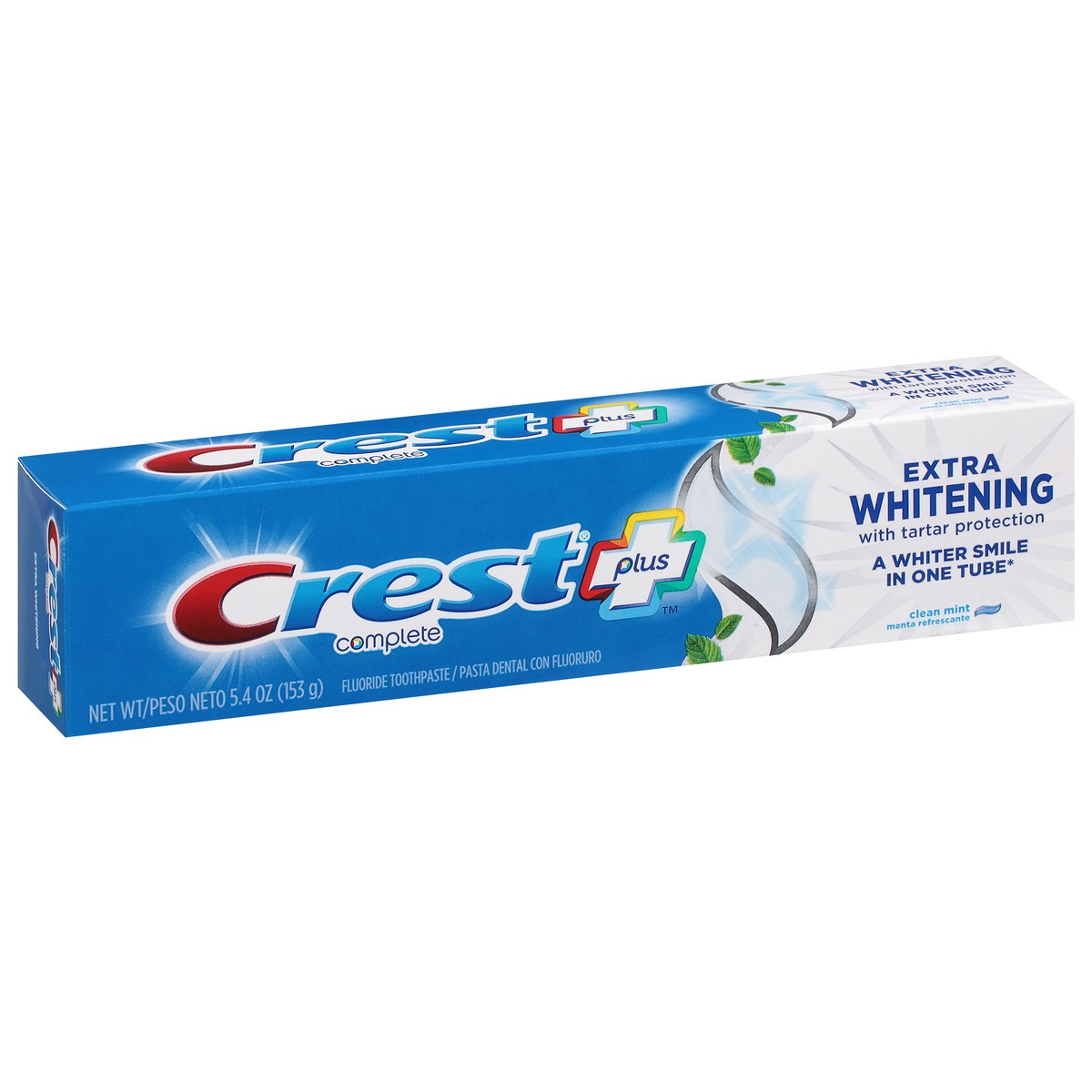 slide 3 of 9, Crest Plus Extra Whitening Toothpaste, Clean Mint, 5.4 oz, 5.4 oz