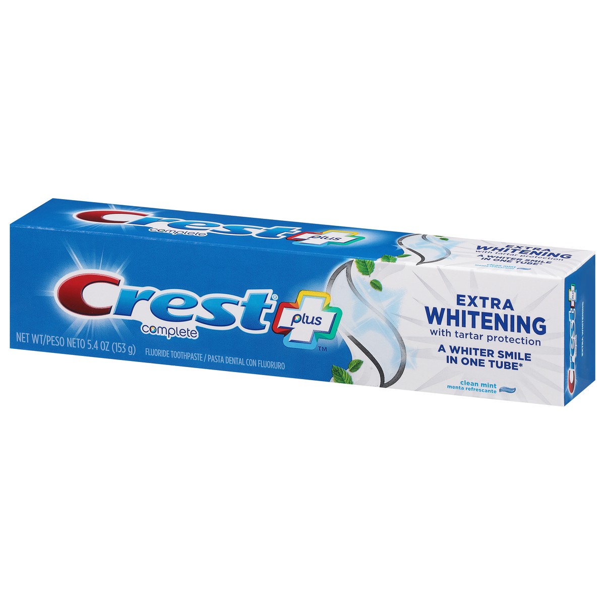 slide 5 of 9, Crest Plus Extra Whitening Toothpaste, Clean Mint, 5.4 oz, 5.4 oz