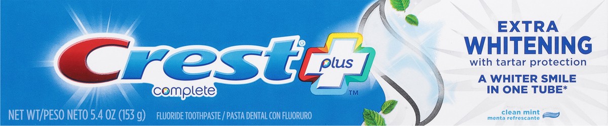 slide 4 of 9, Crest Plus Extra Whitening Toothpaste, Clean Mint, 5.4 oz, 5.4 oz