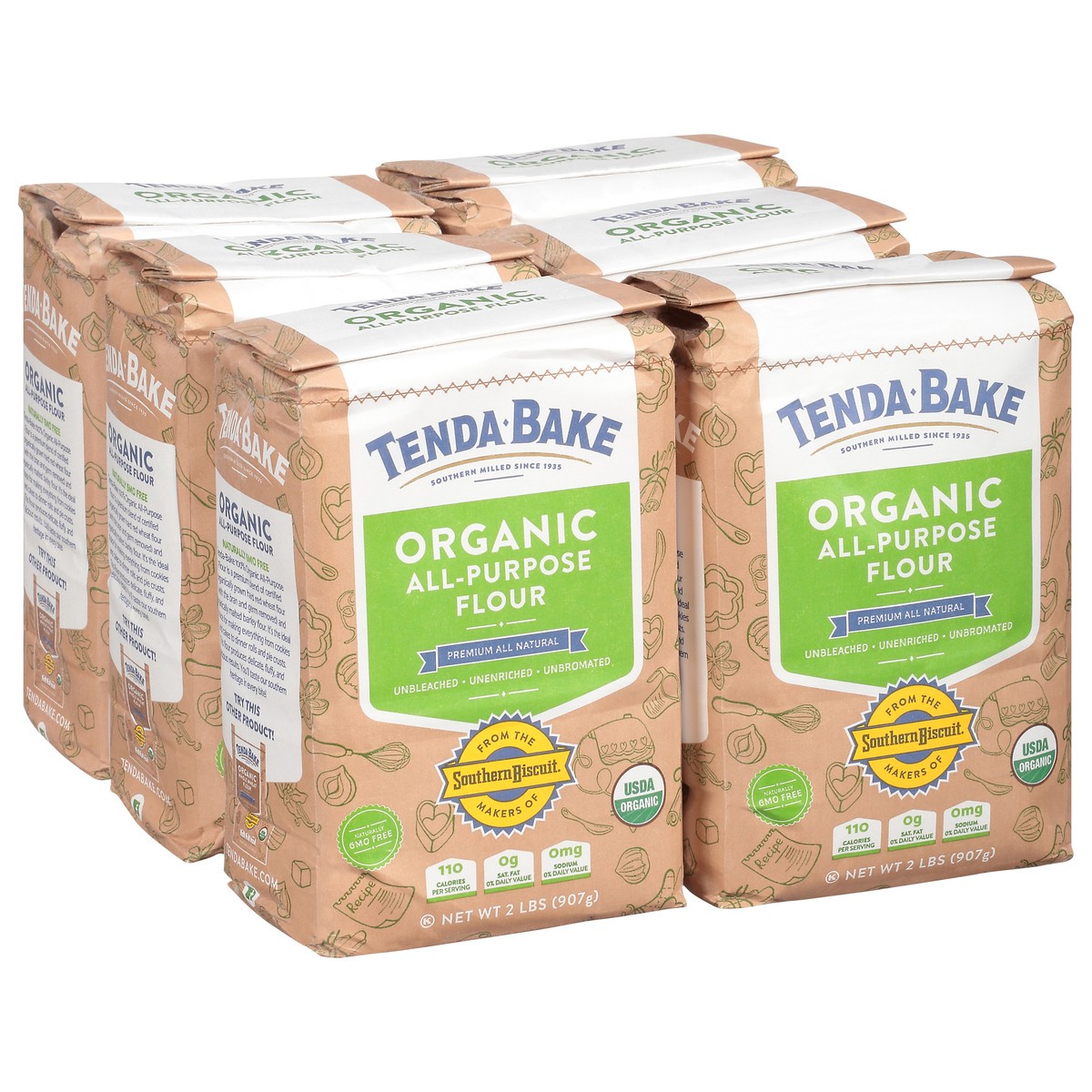 slide 2 of 12, Tenda-Bake Organic All-Purpose Flour 1 ea Bag, 1 ea