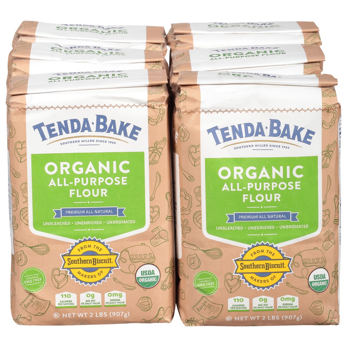 slide 1 of 12, Tenda-Bake Organic All-Purpose Flour 1 ea Bag, 1 ea