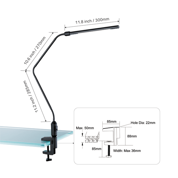 slide 8 of 8, Realspace LED Gooseneck Lamp, Black, 22 1/2 in