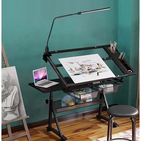 slide 7 of 8, Realspace LED Gooseneck Lamp, Black, 22 1/2 in