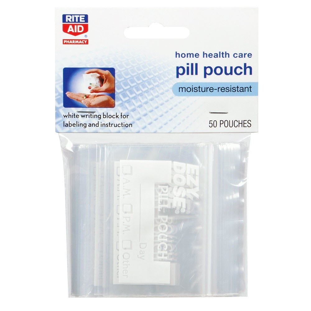 slide 1 of 1, Rite Aid Ra Pill Pouch, 50 ct