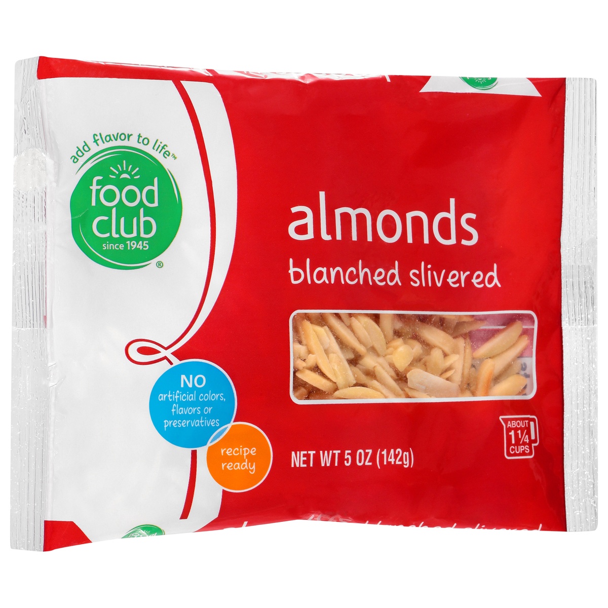 slide 2 of 10, Food Club Blanched Slivered Almonds, 5 oz