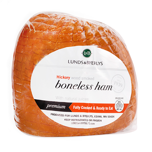 slide 1 of 1, L&B Hickory Smoked Boneless Ham, per lb