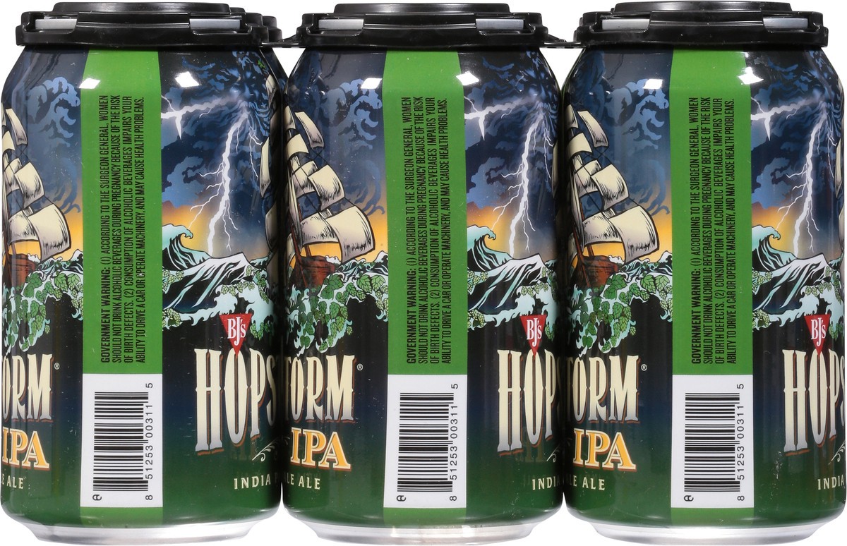 slide 5 of 9, BJ's IPA Hopstorm Beer 6 - 12 fl oz Cans, 6 ct; 12 oz