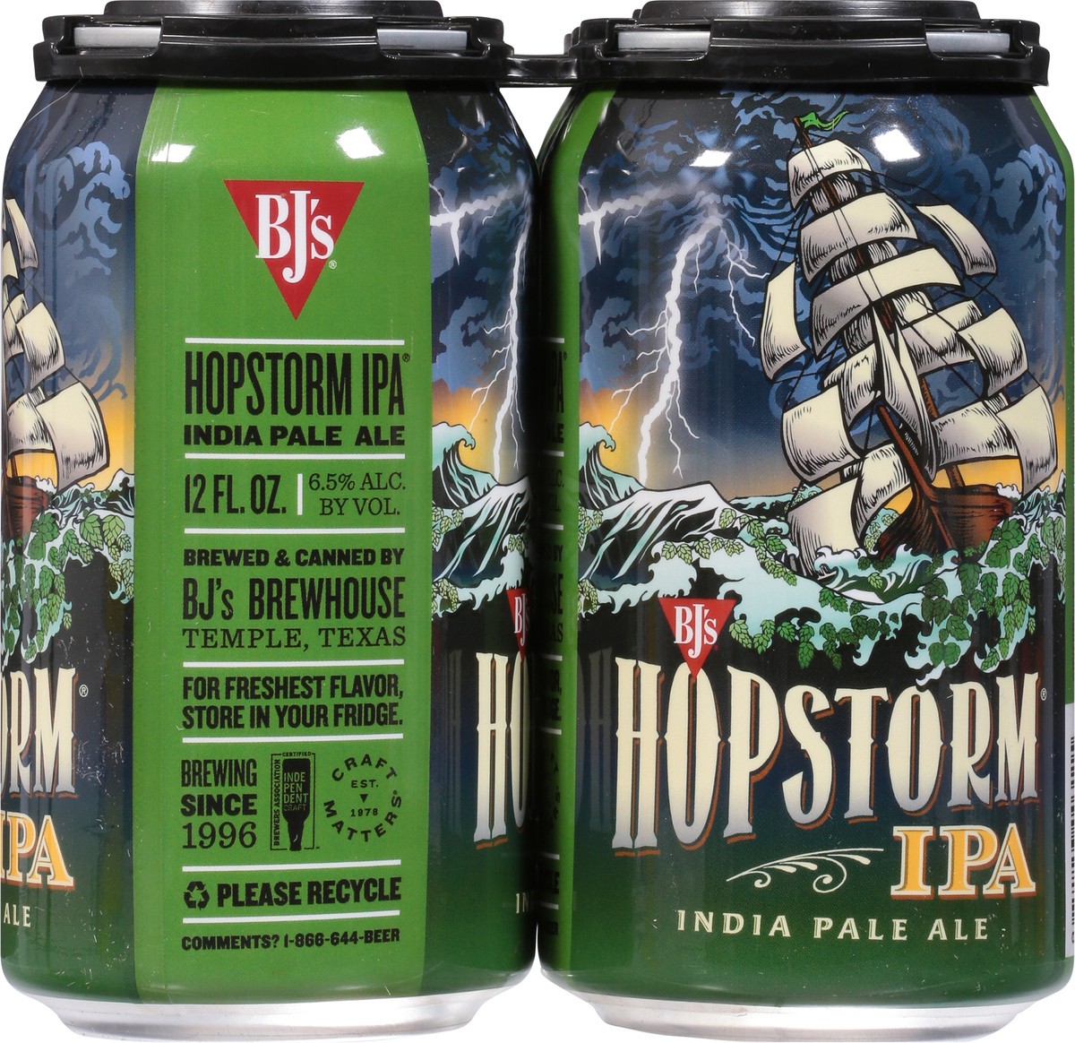 slide 8 of 9, BJ's IPA Hopstorm Beer 6 - 12 fl oz Cans, 6 ct; 12 oz