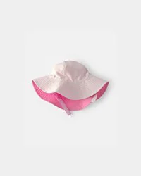 Carter's Baby Girl Reversible Swim Hat - Pink/White - 0-9M