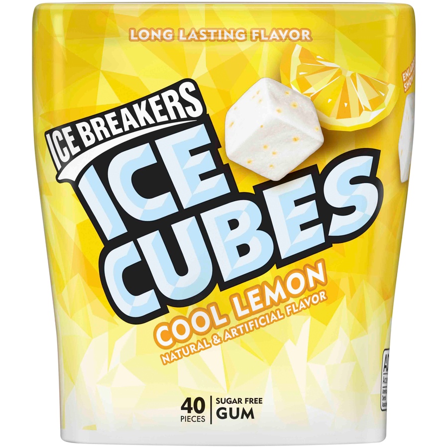 slide 1 of 4, Ice Breakers Ice Cubes Cool Lemon Sugar-Free Gum, 40 ct