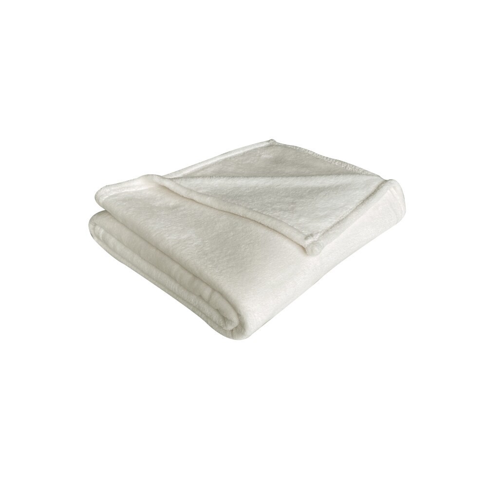 slide 1 of 2, Everyday Living Microplush Throw - Tofu, 50 x 60 