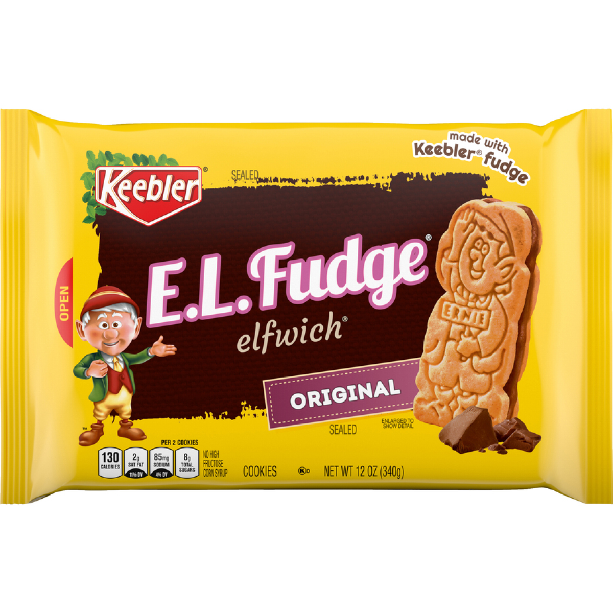 slide 1 of 5, KEEBLER E.L. Fudge Elfwich Original Cookies 13.4oz / 380g, 13.4 oz