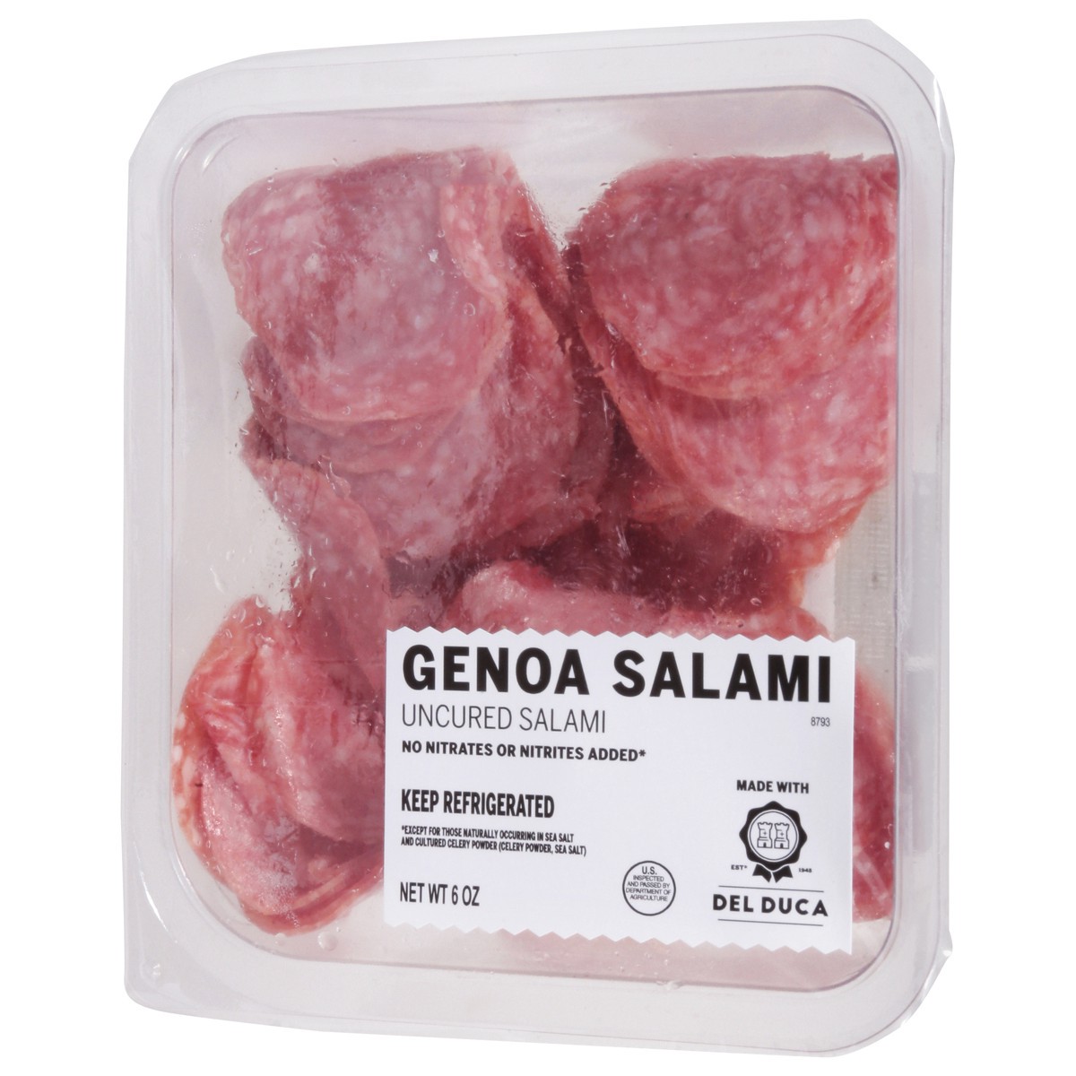 slide 5 of 9, Del Duca Uncured Genoa Salami 6 oz, 6 oz