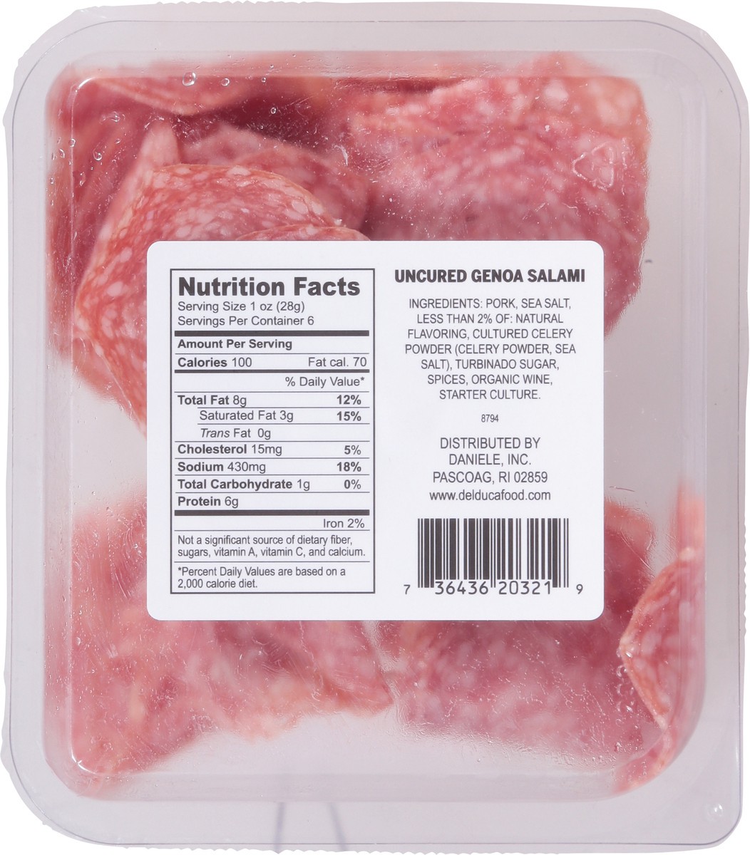 slide 9 of 9, Del Duca Uncured Genoa Salami 6 oz, 6 oz
