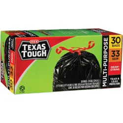 H-E-B Texas Tough Large Multipurpose Flex Trash Bags, 33 Gallon