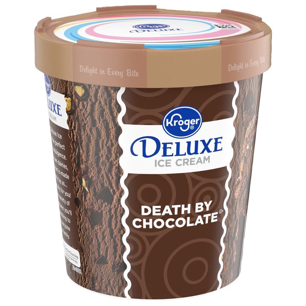 slide 1 of 4, Kroger Deluxe Death By Chocolate Ice Cream, 16 fl oz