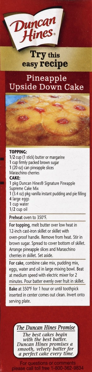 slide 3 of 4, Duncan Hines Signature Pineapple Supreme Cake Mix, 16.5 oz