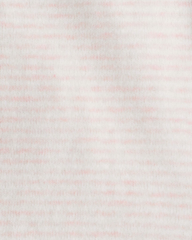 slide 3 of 3, Carter's Carters Baby Girl Striped Flutter-Sleeve Long-Sleeve Top - Pink/Cream Pink 24M, 1 ct