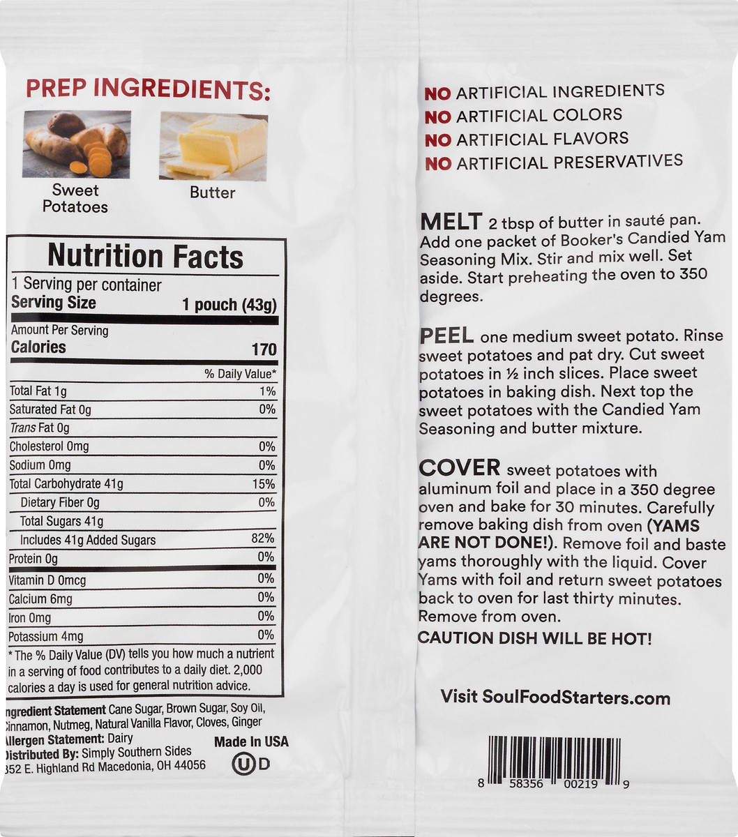 slide 3 of 9, BOOKERS Soul Food Starters Candied Yam Seasoning Mix - 1.5 oz, 1.5 oz
