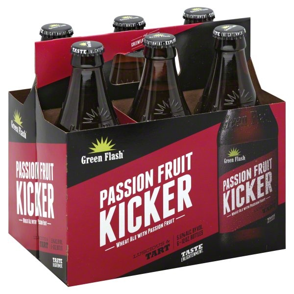 slide 1 of 1, Green Flash Brewing Co. Passion Fruit Kicker Bottles, 6 ct; 12 fl oz