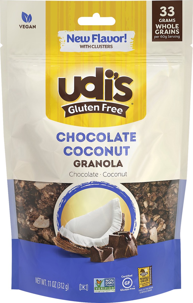 slide 1 of 3, Udi's Gluten Free Chocolate Coconut Granola 11 oz, 11 oz