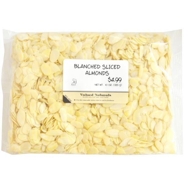 slide 1 of 1, Valued Naturals Blanched Sliced Almonds Prepriced, 10 oz