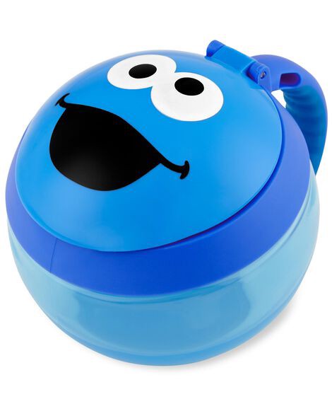 slide 1 of 3, Skiphop Sesame Street Snack Cup - Cookie Monster Cookie Monster NS, 1 ct