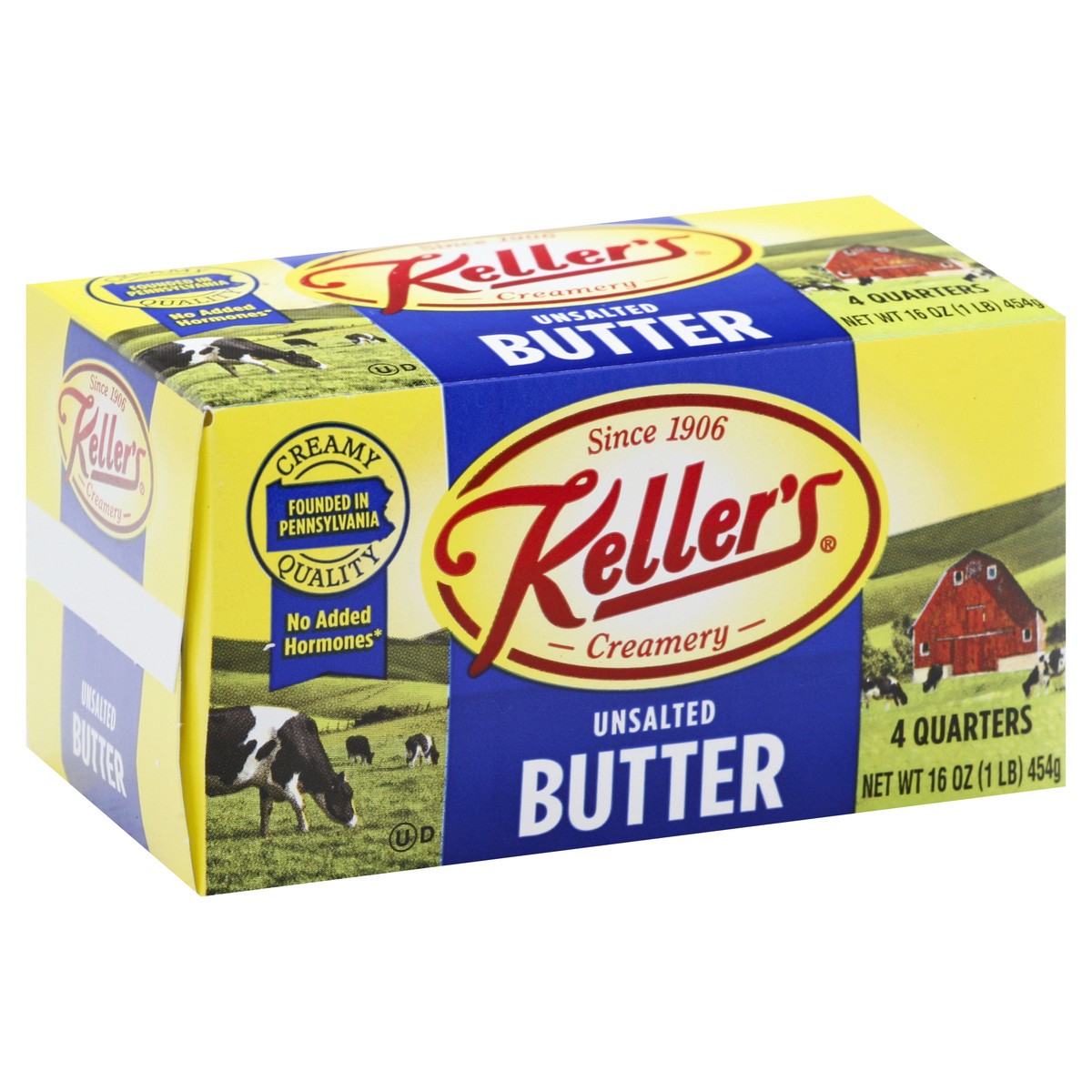 slide 2 of 11, Keller's Unsalted Butter 4 ea, 4 ct