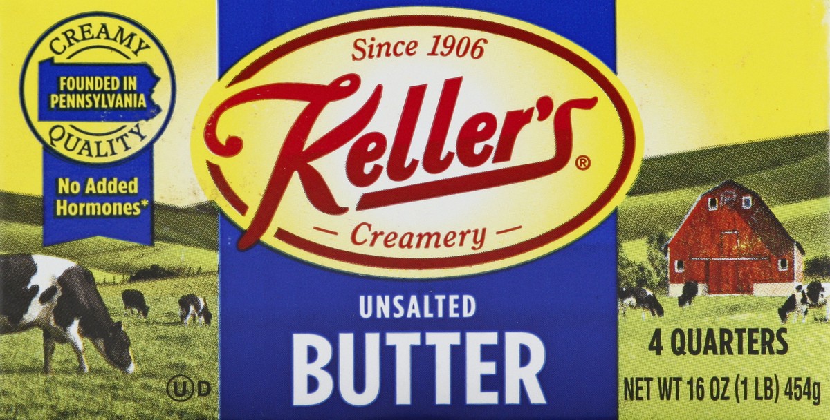 slide 11 of 11, Keller's Unsalted Butter 4 ea, 4 ct