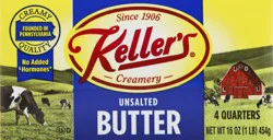Keller's Unsalted Butter 4 ea
