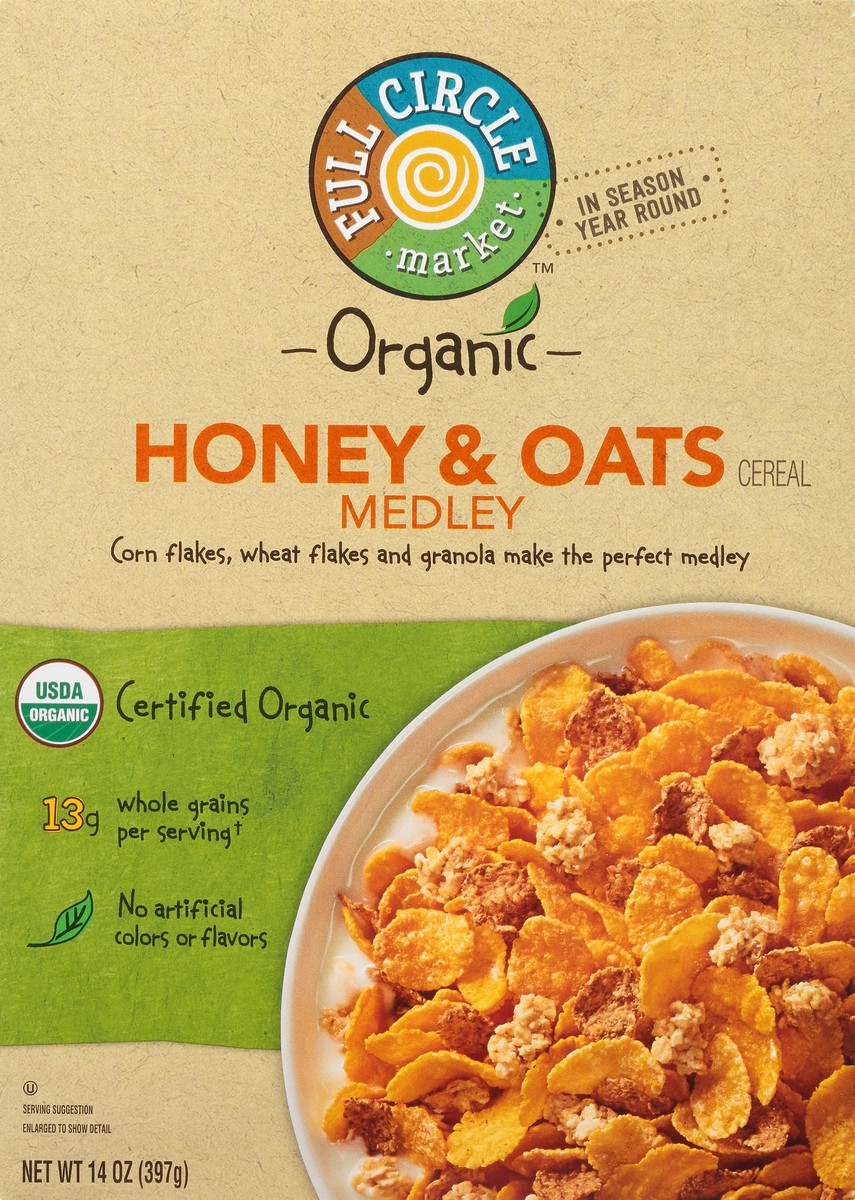 slide 11 of 14, Full Circle Market Organic Honey & Oats Medley Cereal 14 oz, 14 oz