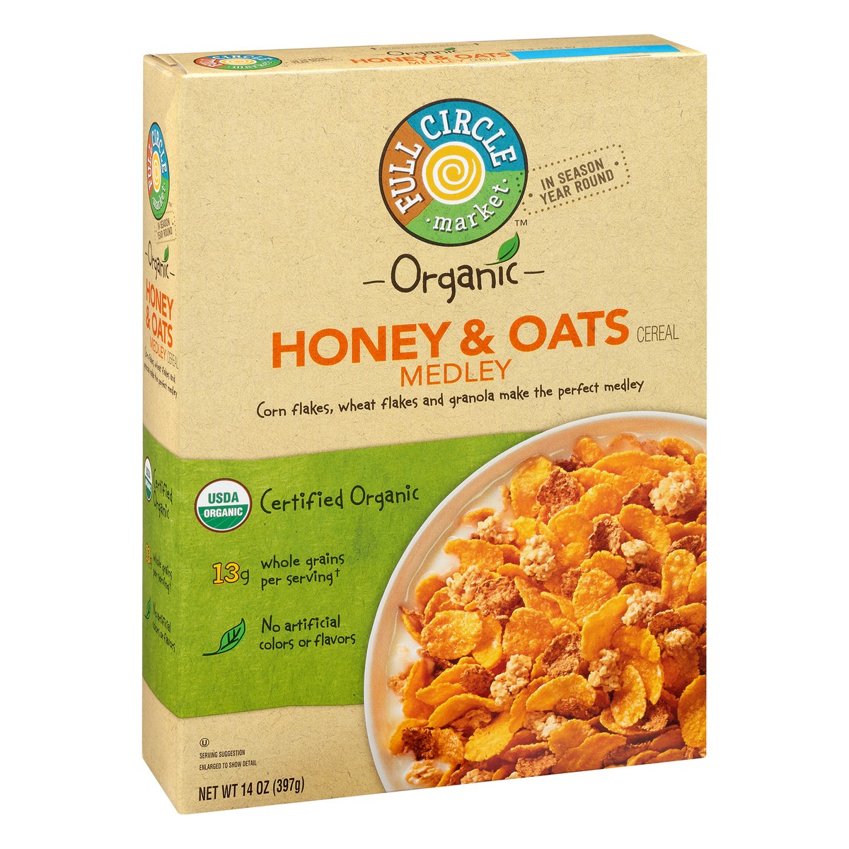 slide 14 of 14, Full Circle Market Organic Honey & Oats Medley Cereal 14 oz, 14 oz