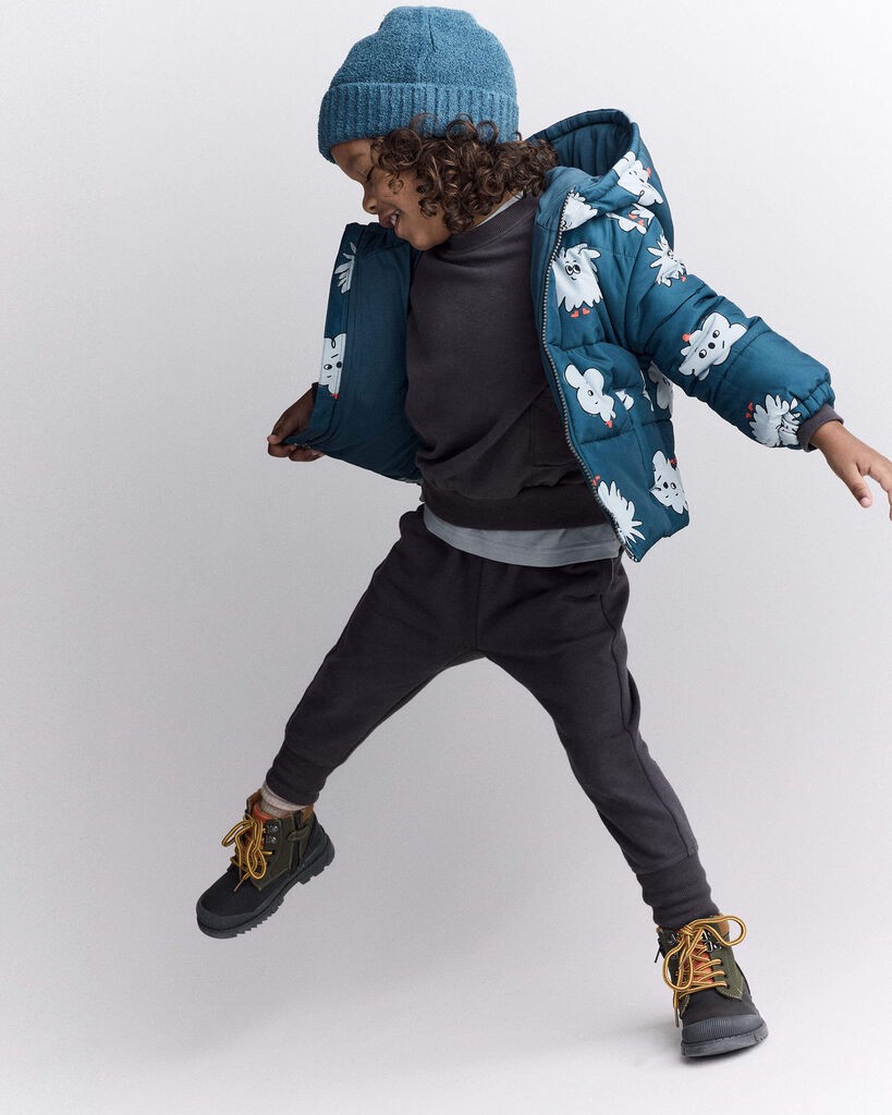 slide 7 of 7, Otteravenue Toddler Squish Hooded Puffer Jacket - Deep Teal Deep Teal 4T, 1 ct