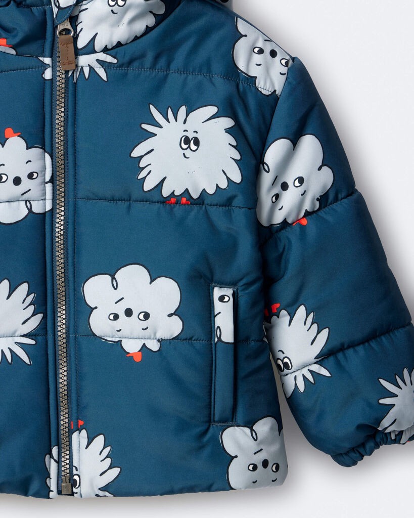 slide 4 of 7, Otteravenue Toddler Squish Hooded Puffer Jacket - Deep Teal Deep Teal 4T, 1 ct