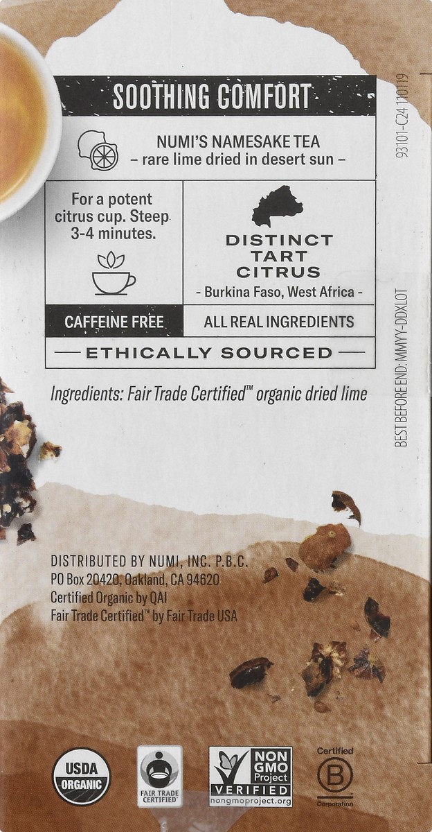 slide 3 of 12, Numi Organic Tea Bags Dry Desert Lime Tea - 18 ct, 18 ct