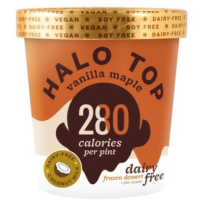slide 1 of 1, Halo Top Dairy-Free & Soy-Free Vegan Vanilla Maple Frozen Dessert, 16 fl oz