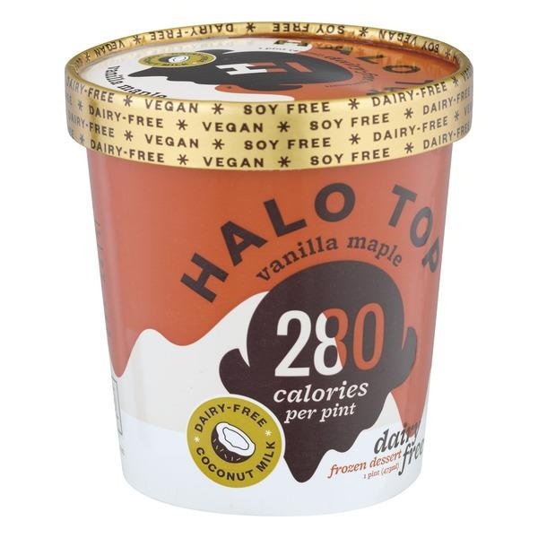 slide 1 of 1, Halo Top CreameryCreamery Halo Top CreameryDairy-Free & Soy-Free Vegan Vanilla Maple Frozen Dessert, 16 fl oz